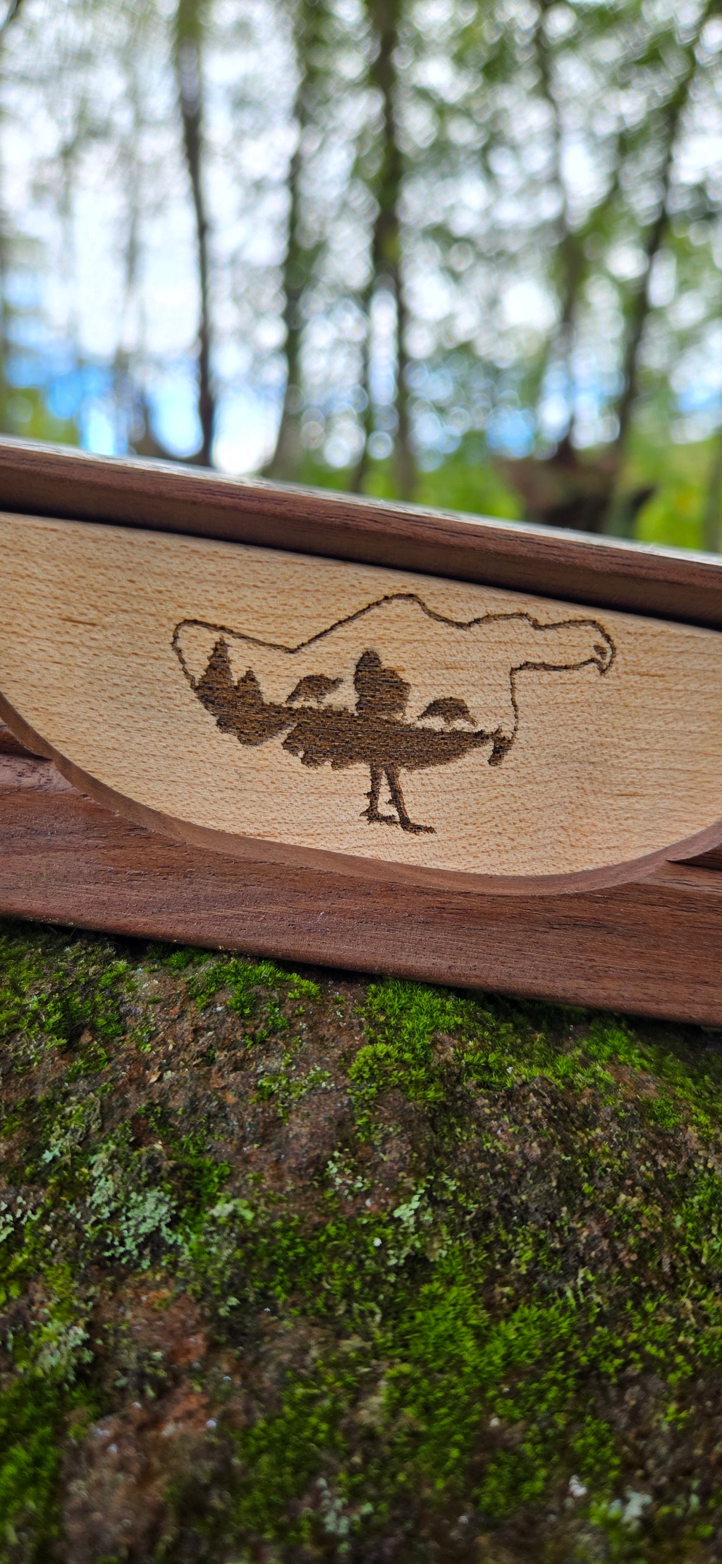 6" box call Maple Sides with Walnut Body and Walnut Lid