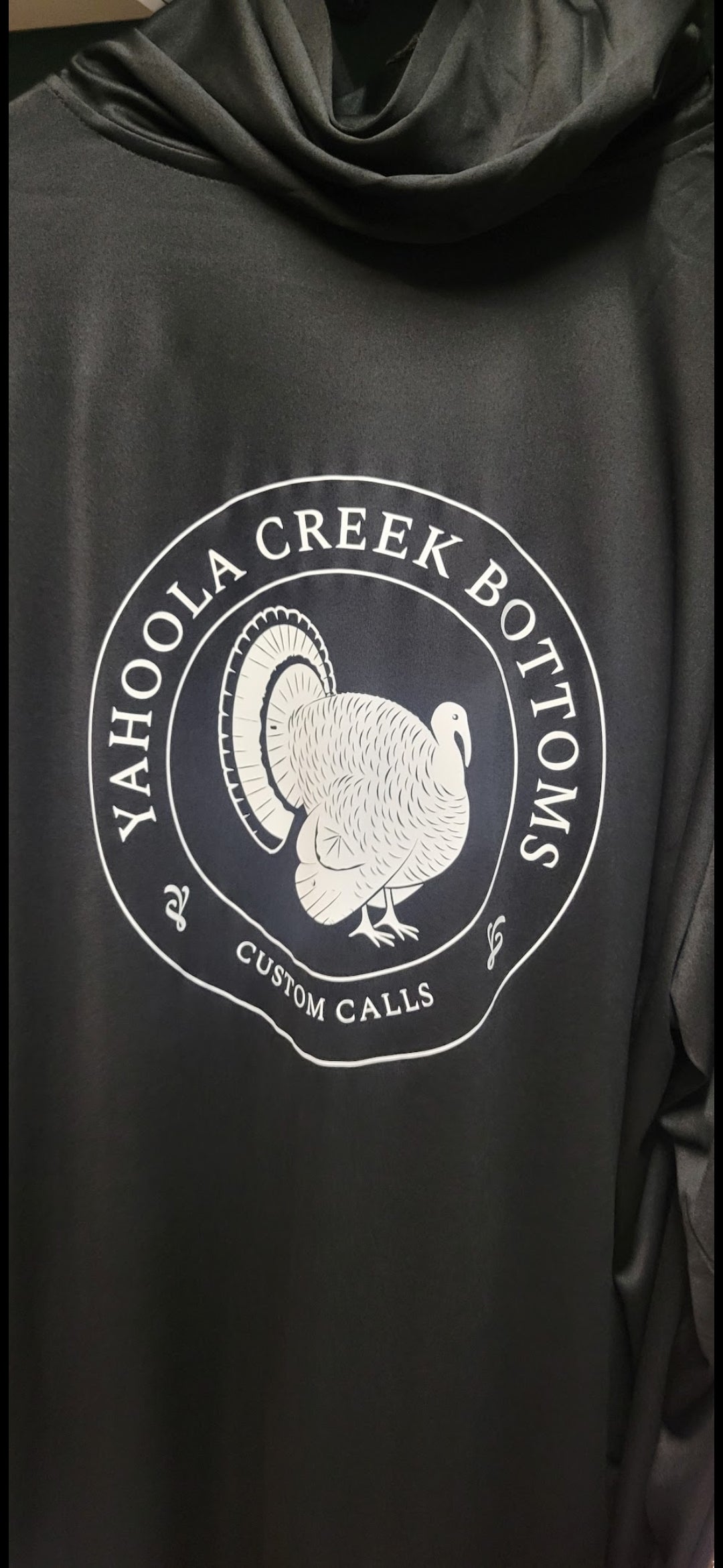 Black performance hoodie with classic ycb logo