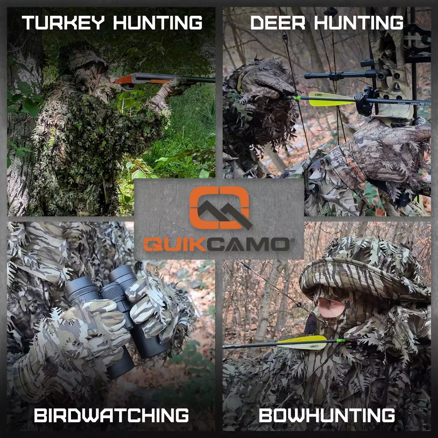 Leafy Camo Gloves (Fingerless or Touchscreen Tips)