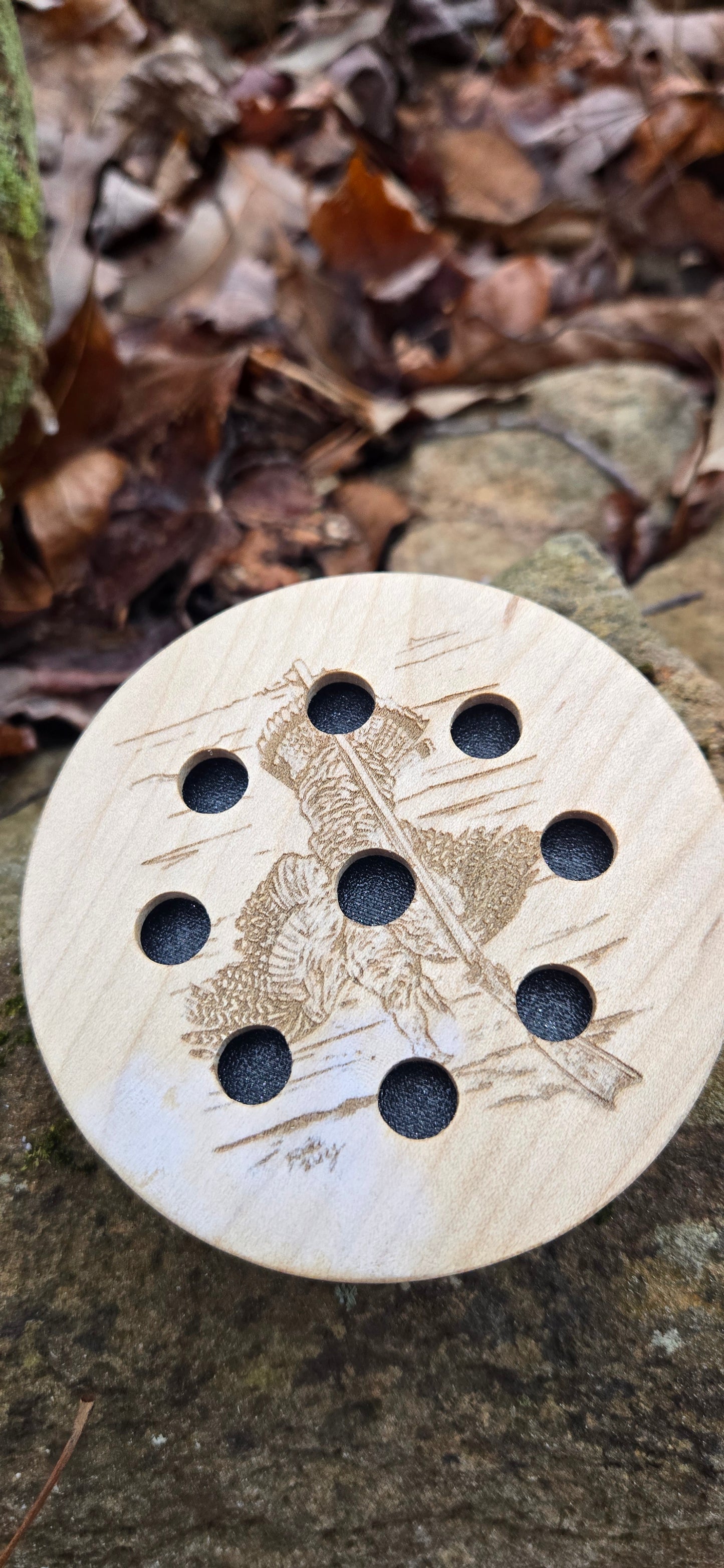 3" Maple Pot call Blasted Crystal over PLA
