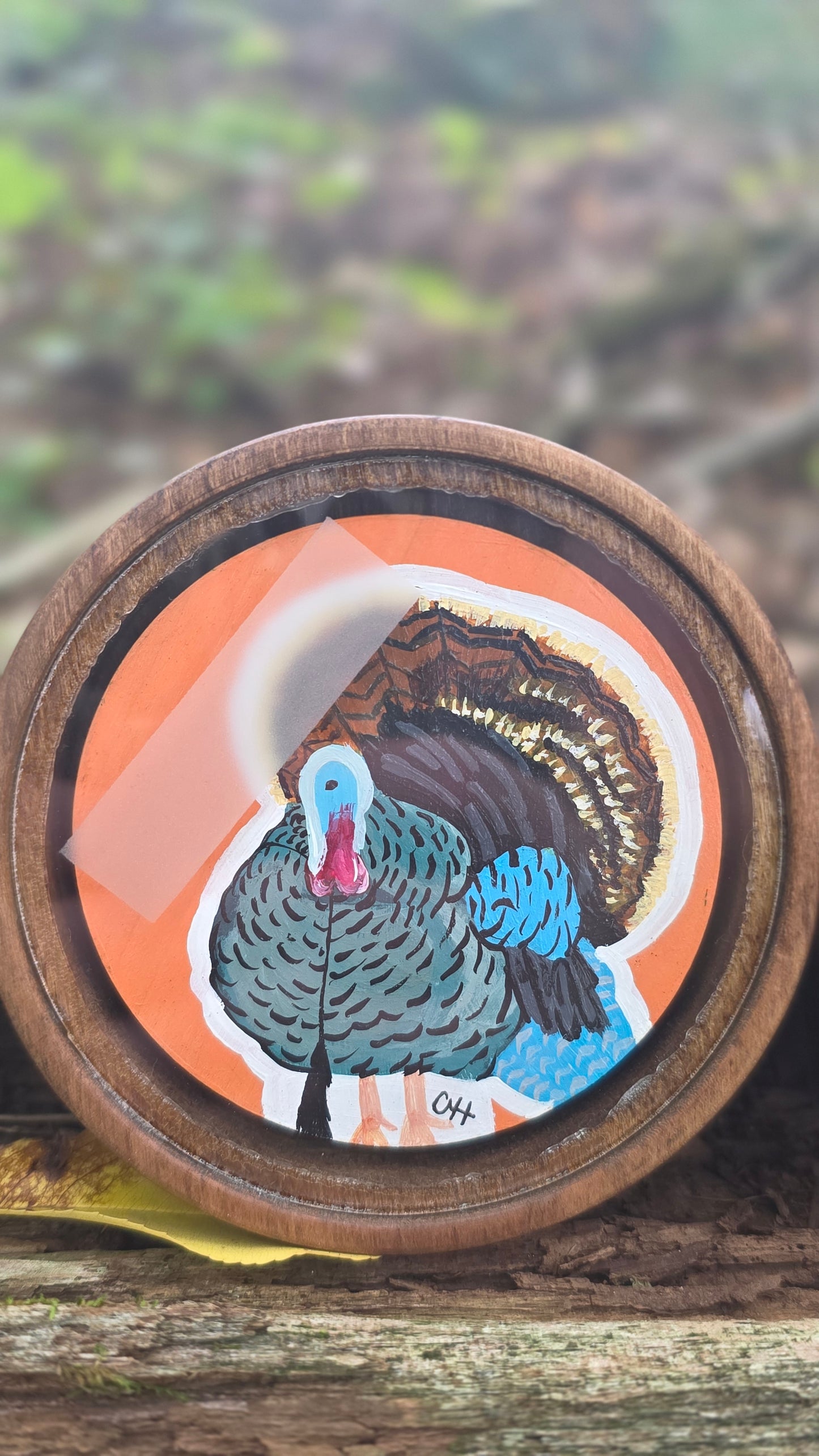 Benefit Pot!!! Stained Cherry Pot Hand painted soundboard By Carson Hatcher Arts