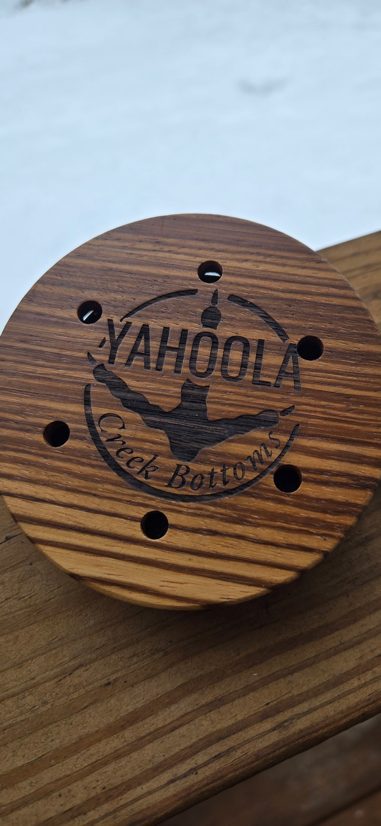 3.5" zebrawood Glass over PLA