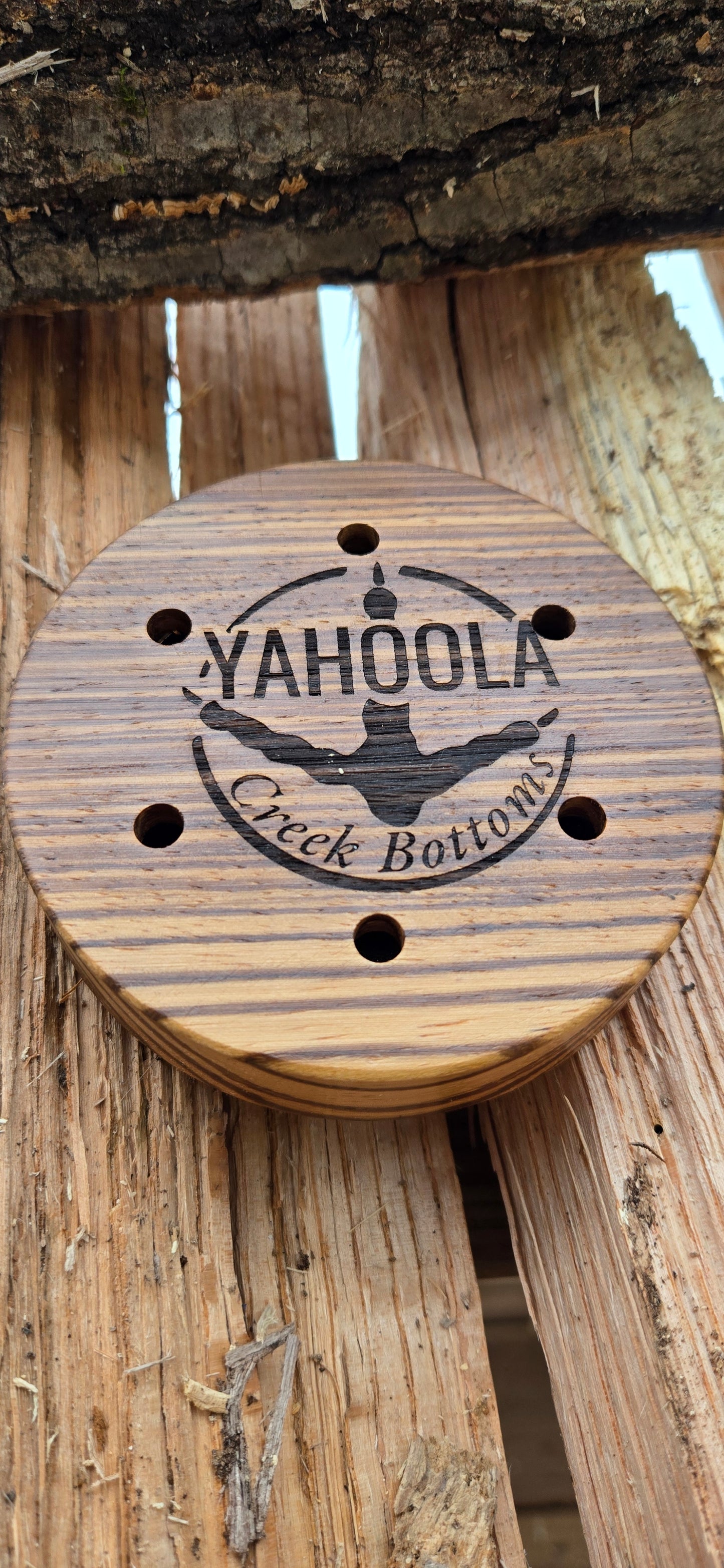 3.5" zebrawood Glass over PLA
