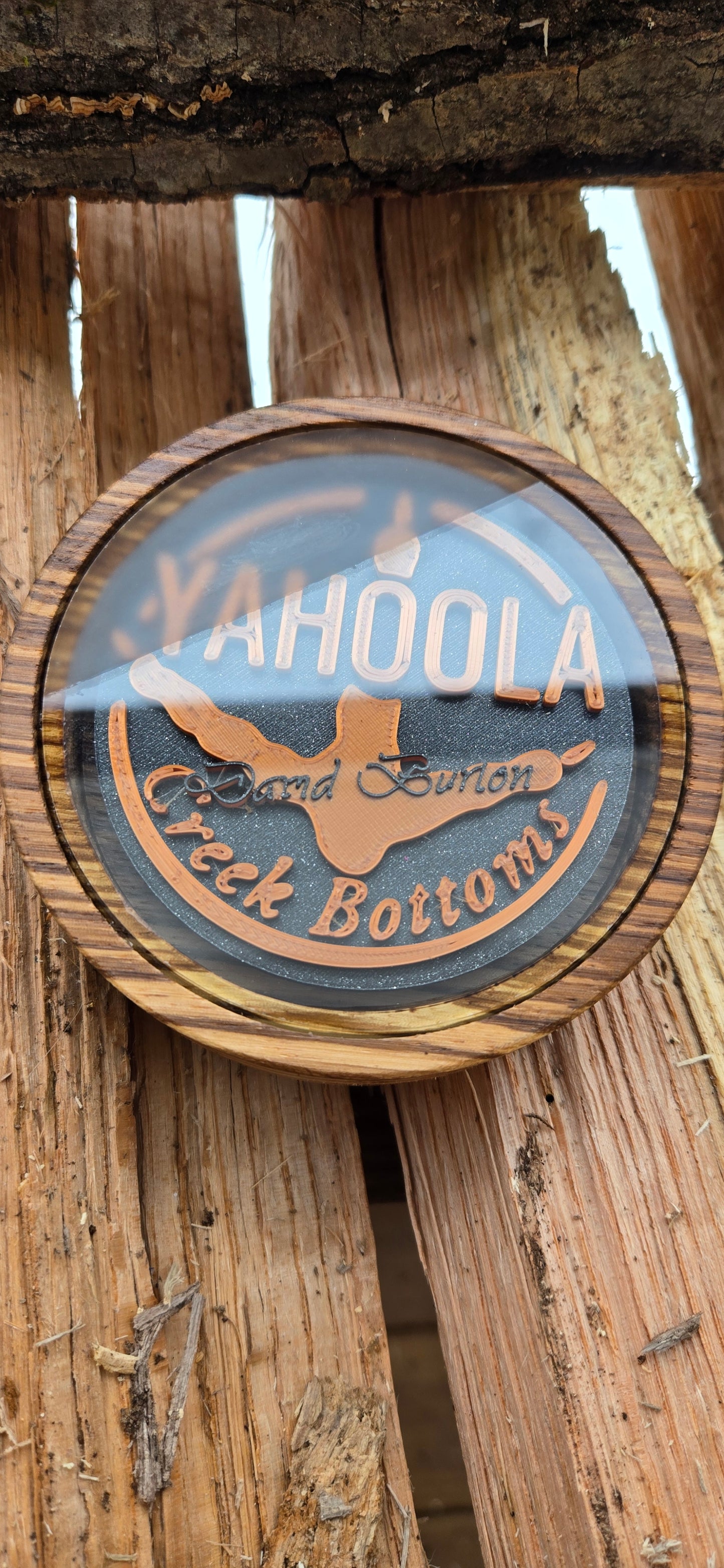 3.5" zebrawood Glass over PLA