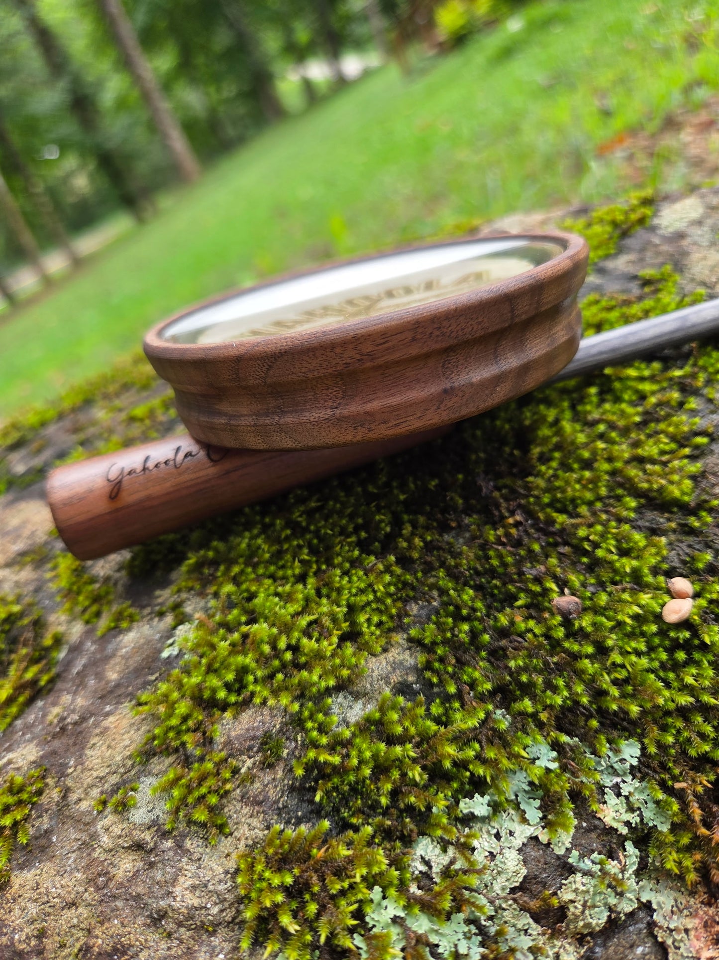 3.5" Walnut Etched Crystal over Maple
