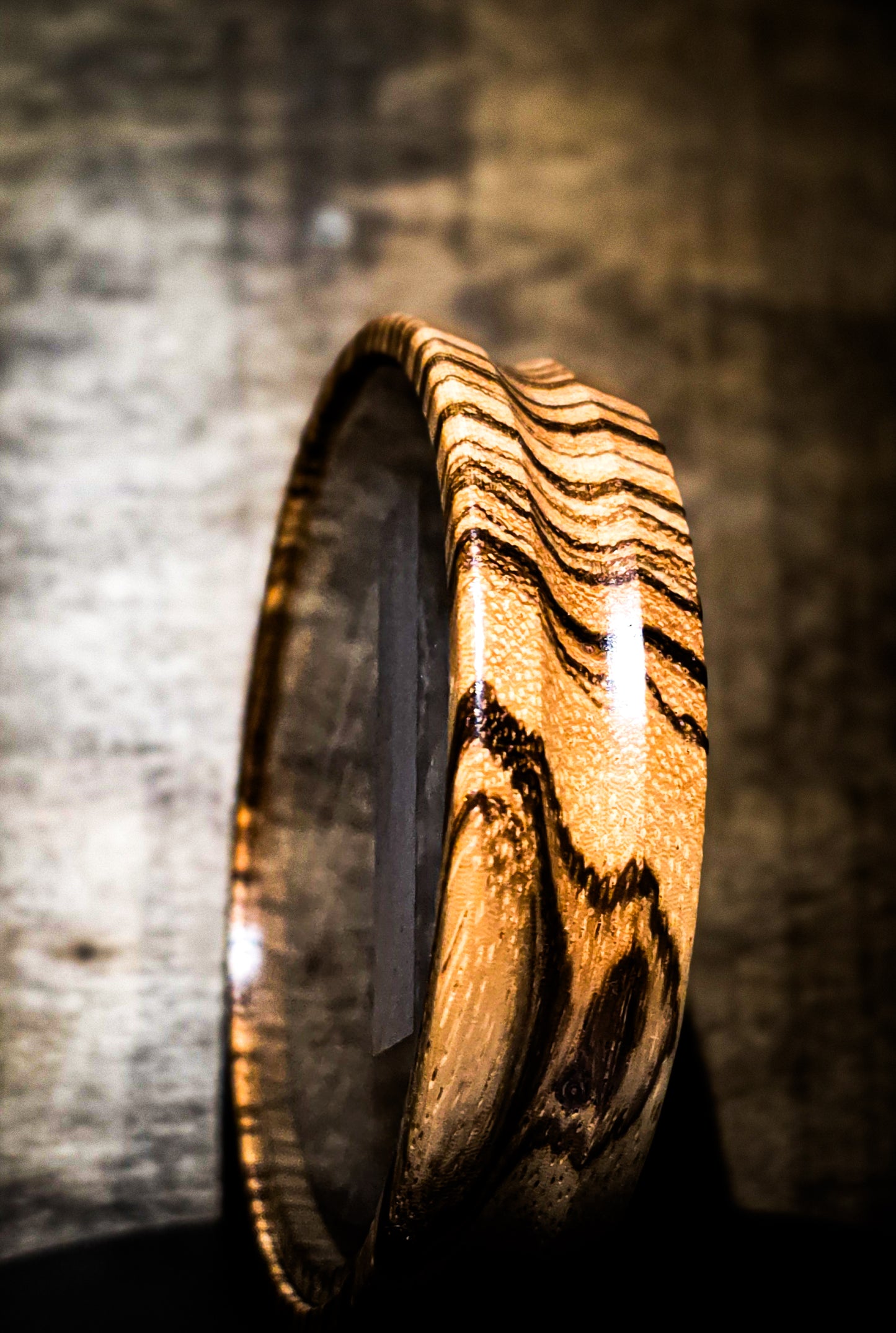 3.5" Zebrawood Pot "Spitting and Drumming" Edition