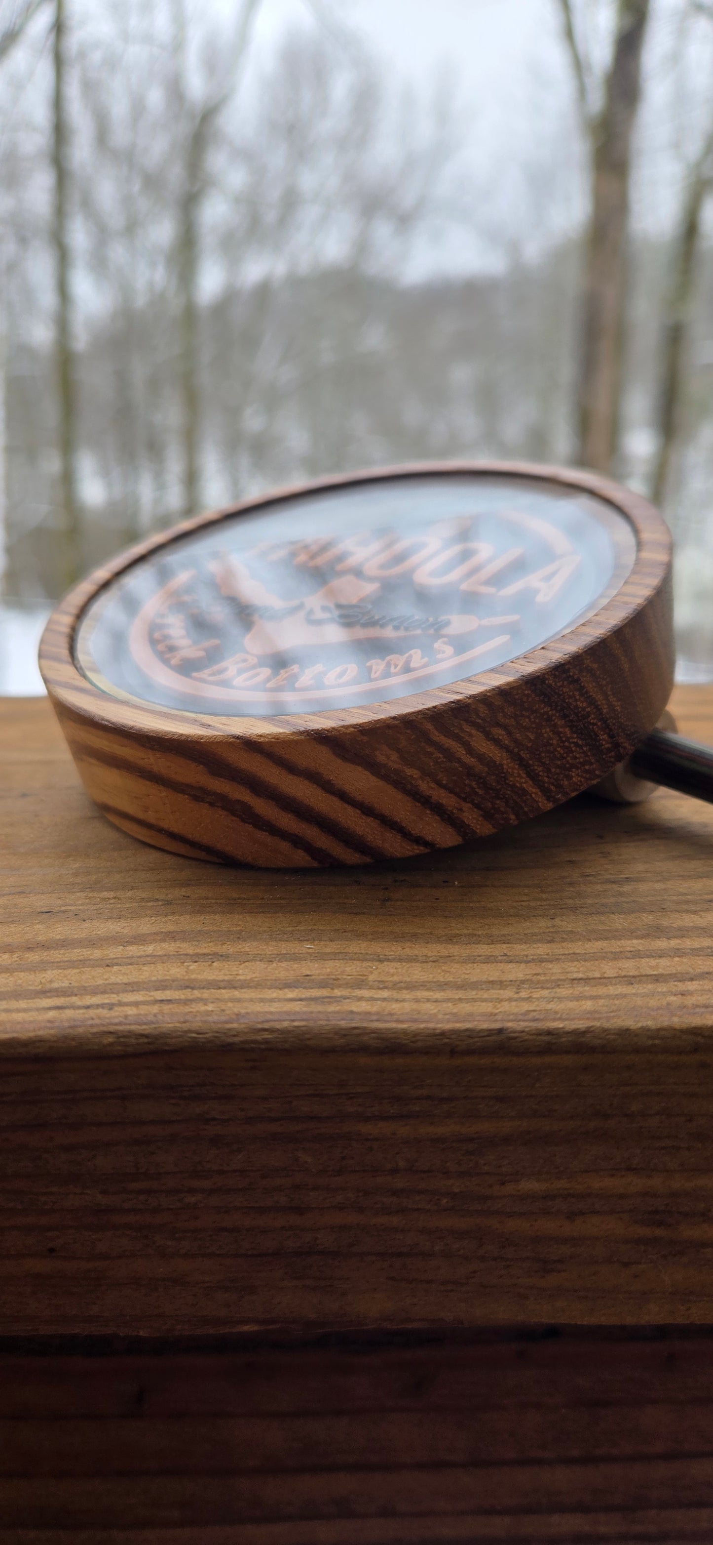 3.5" zebrawood Glass over PLA