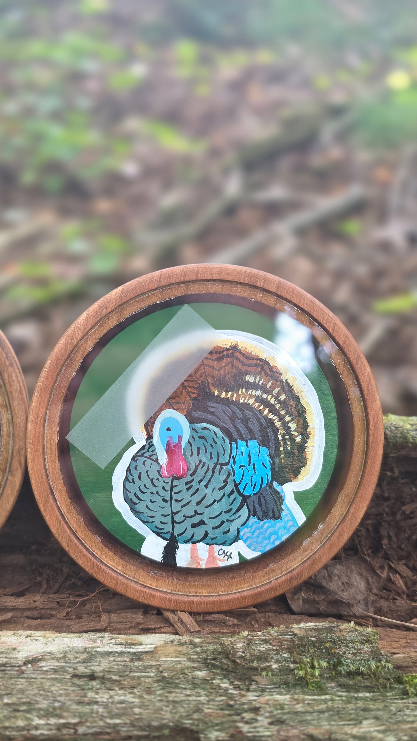 Benefit Pot!!! Stained Cherry Pot Hand painted soundboard By Carson Hatcher Arts