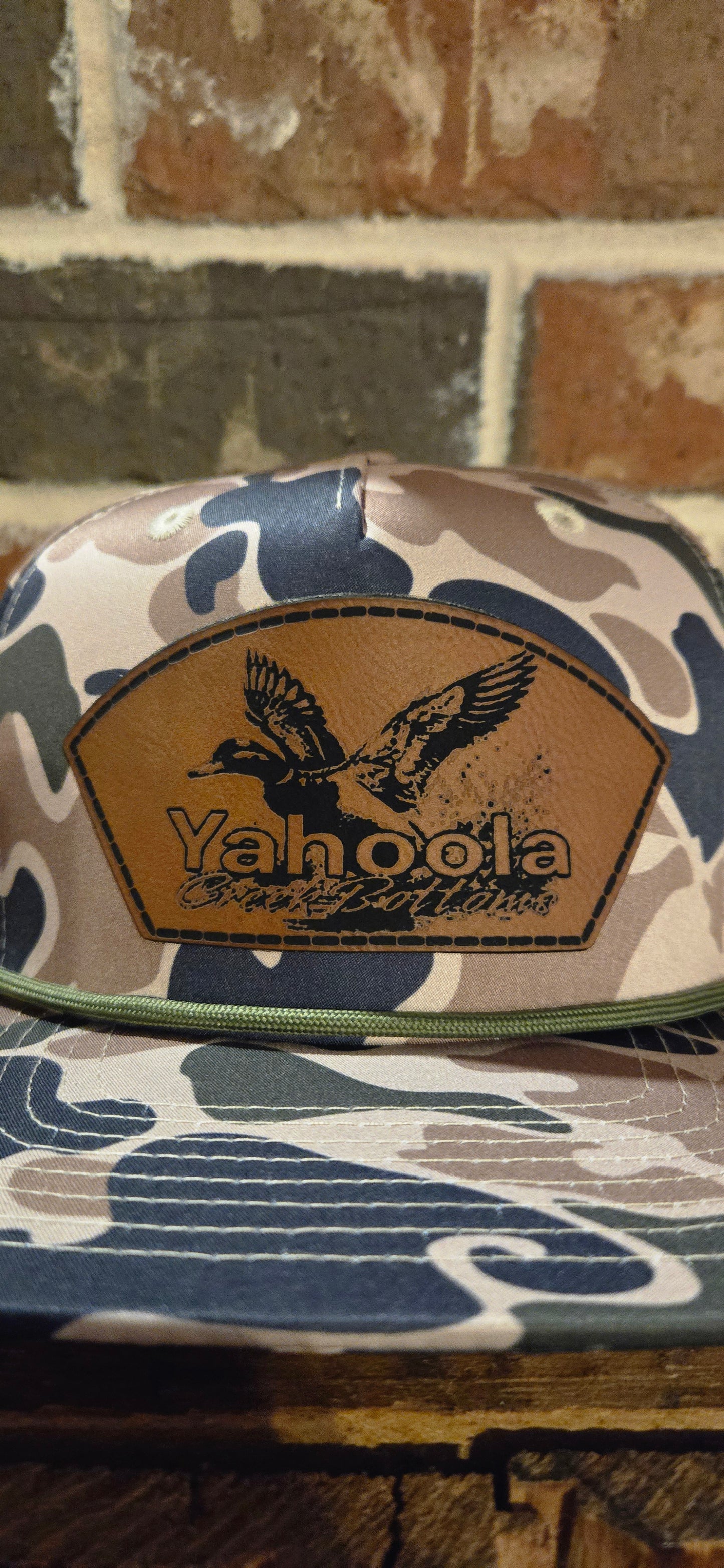 Duck camo rope hat