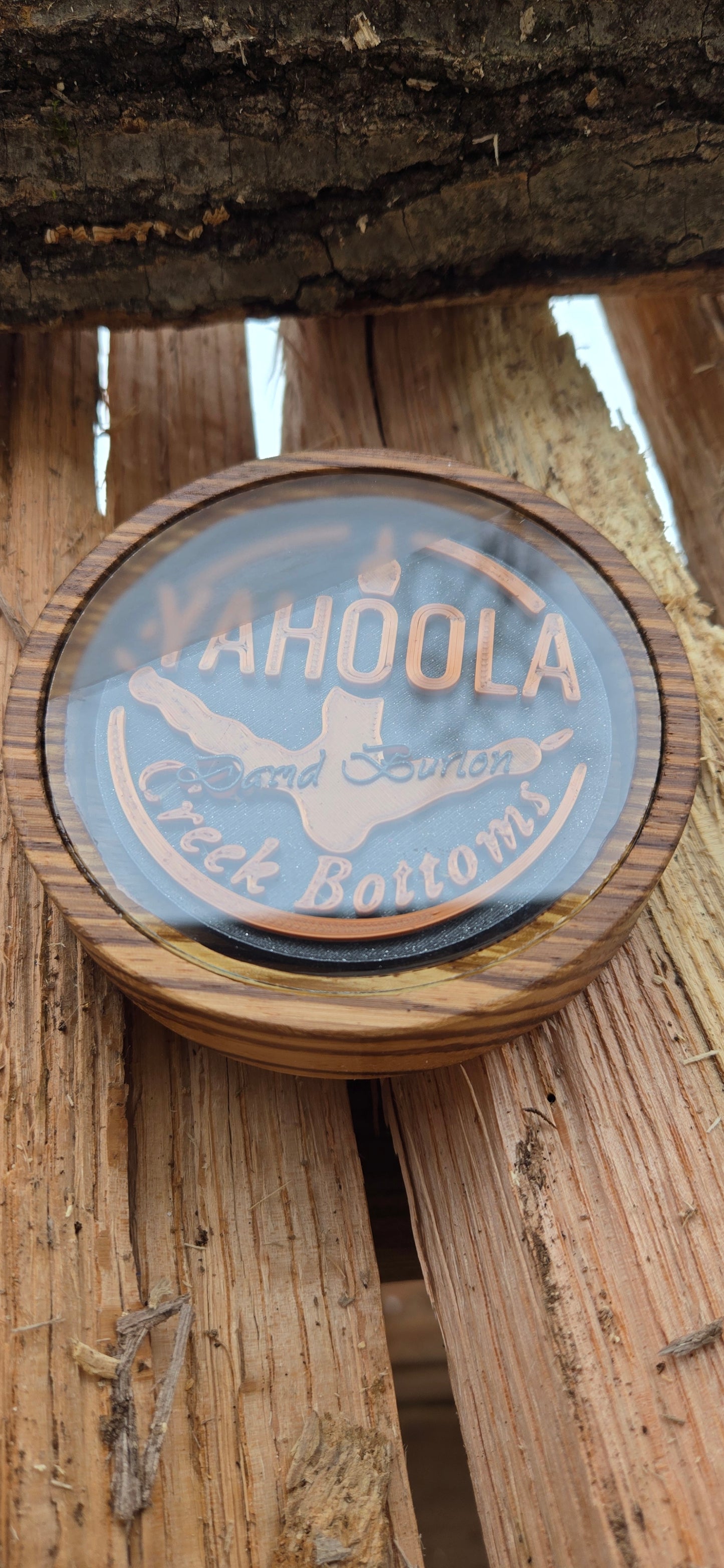 3.5" zebrawood Glass over PLA