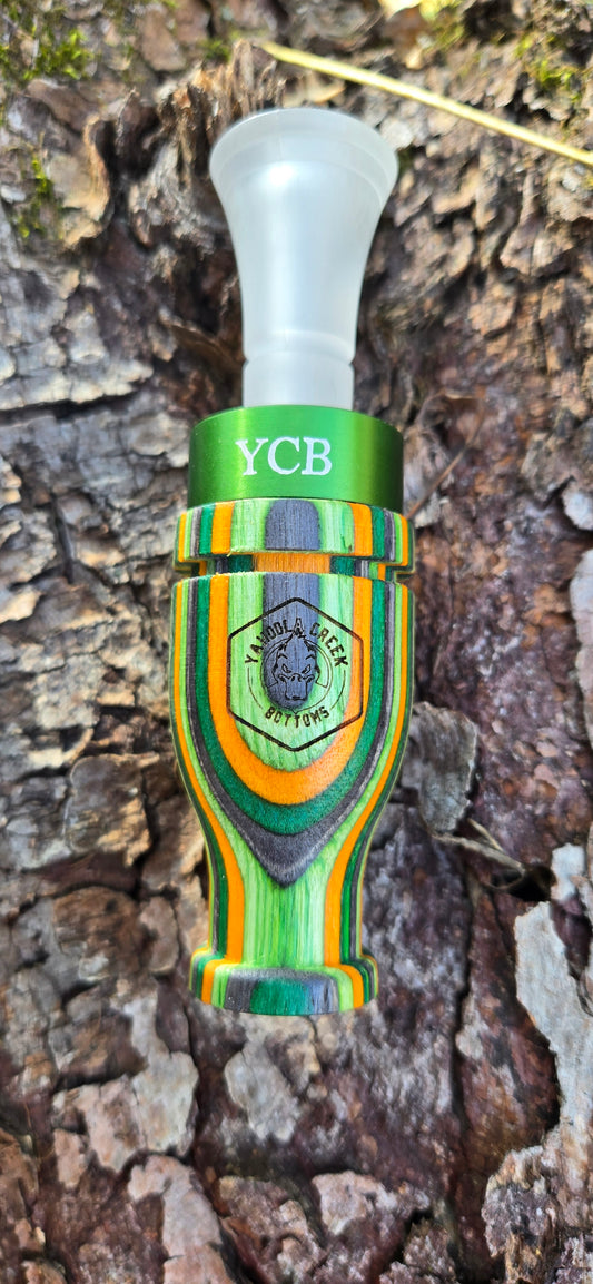 Duck call orange and green camo