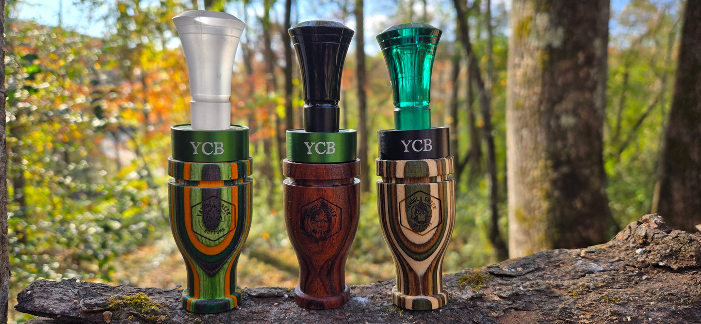 Duck call orange and green camo