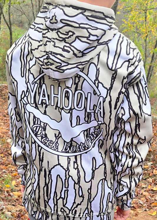 Tree bark camo hoodie