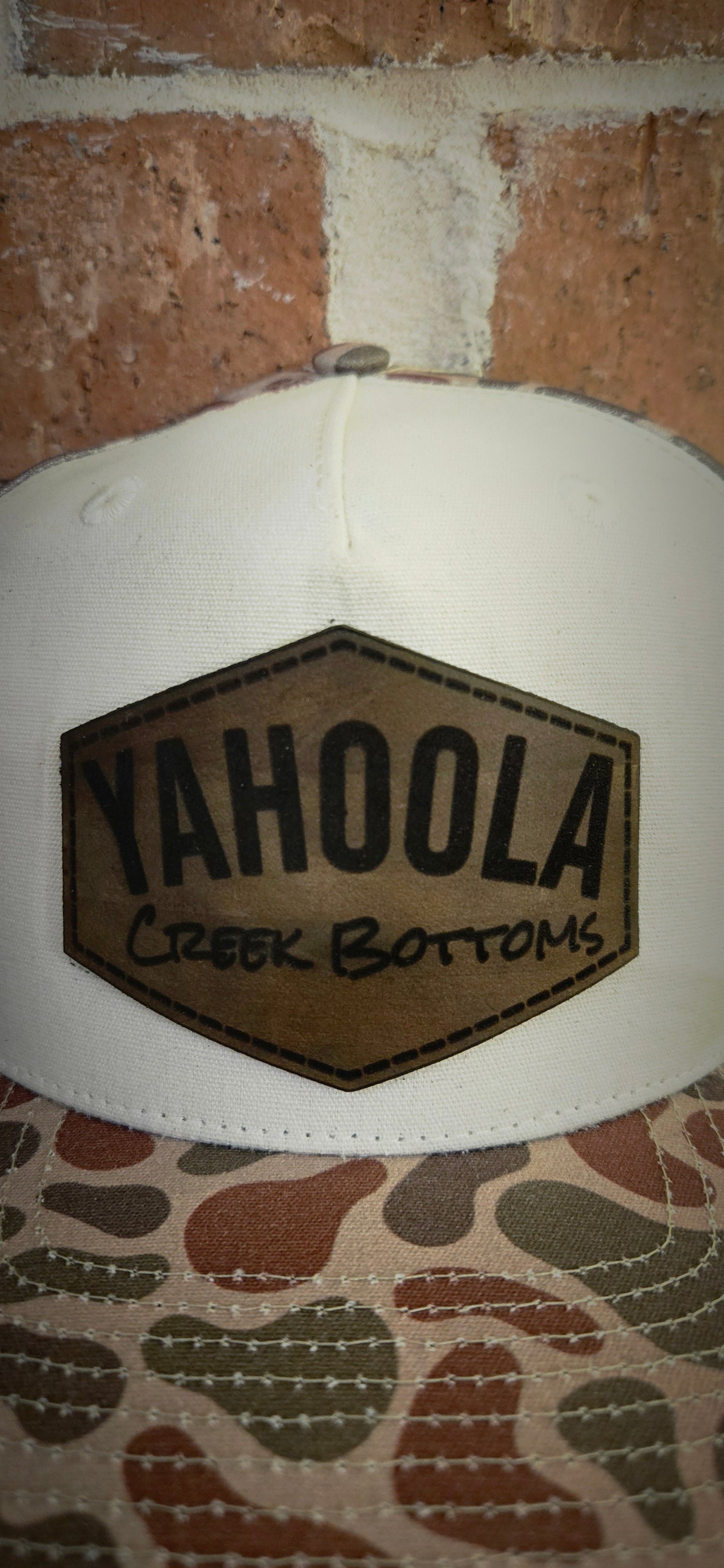 Ycb Duck camo /White front leather patch