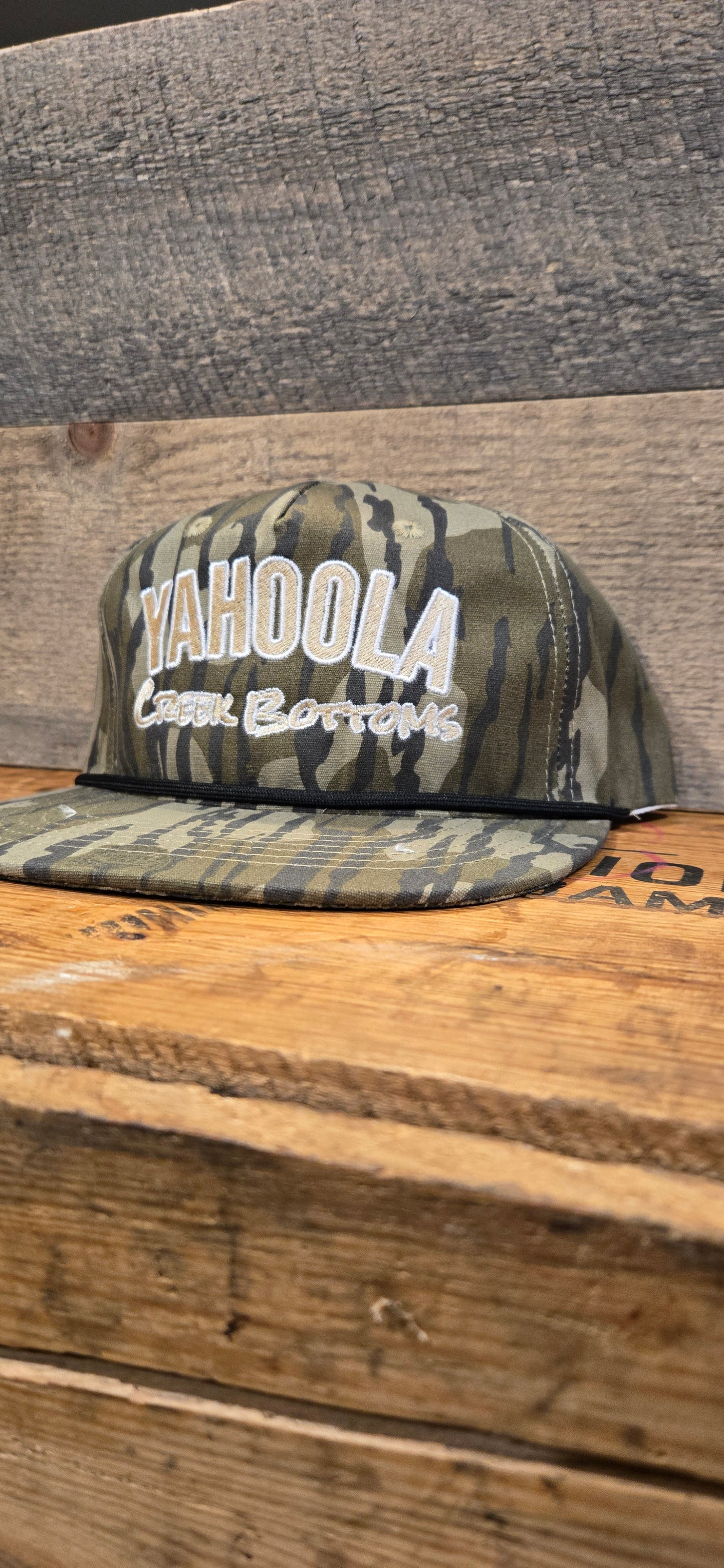 Bottomland Camo YCB embroidered rope Hat