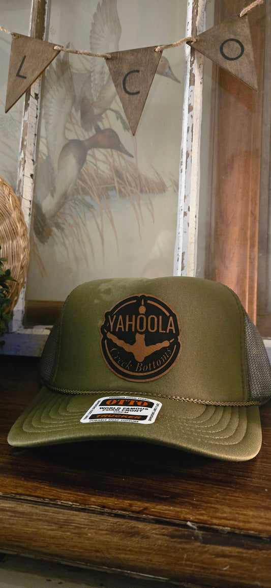 Green Trucker Rope Saddle patch