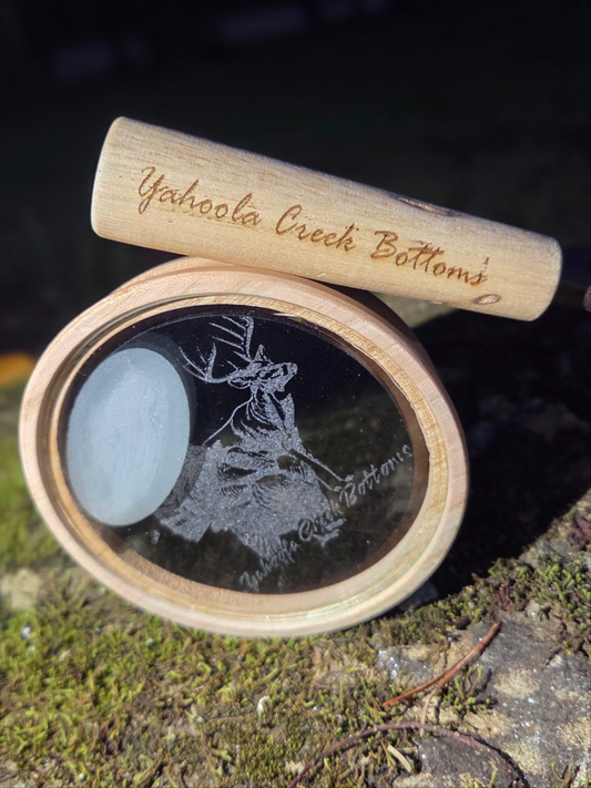 3.5" Cherry Pot, Etched Glass over Acrylic
