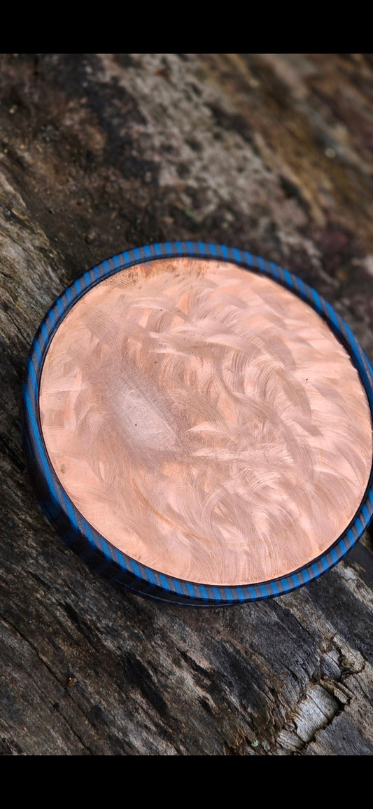 Blue Laminate Copper Pot