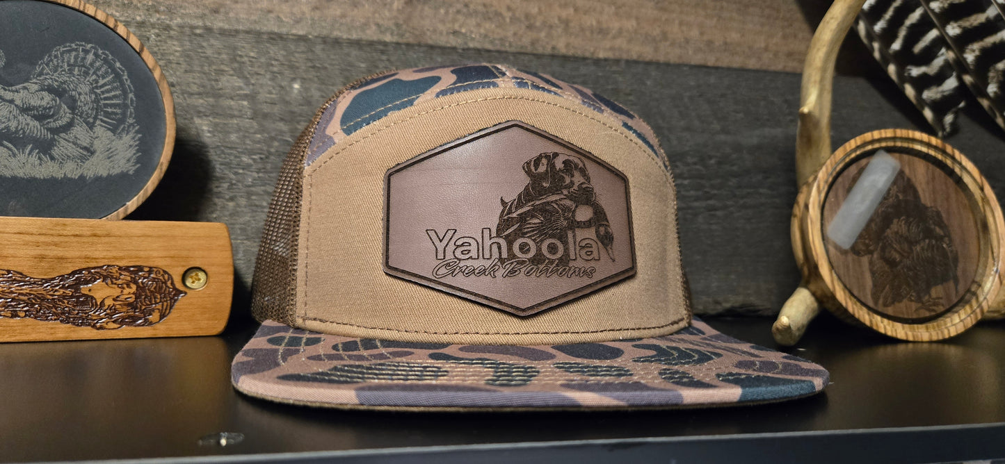 7 panel duck camo with duck dog patch